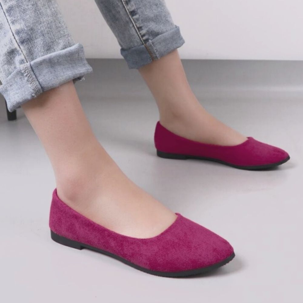 BRAND NEW HERSTYLE ROUND TOE SLIP-ON SANMMBA WOMEN"S FLAT